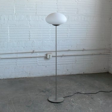 Modern Laurel Bill Curry Styled Glass Shade Mushroom Floor Lamp (2 Available) 