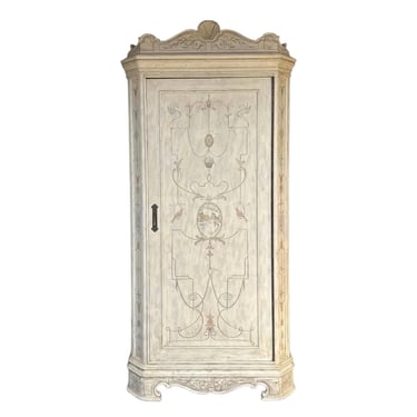Drexel Heritage Swedish Gustavian Style Paint Decorated Armoire 
