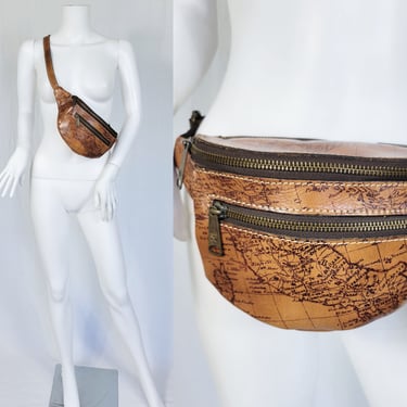 Patricia Nash Cologne Map Waist Fanny Leather Pack 
