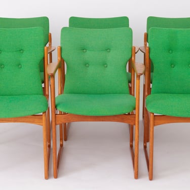 Set of 6 Vamdrup Dining Chairs Danish Teak 1960s Vintage 