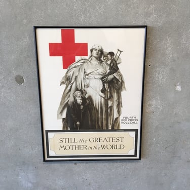Vintage Red Cross Poster &quot; Still the Greatest Mother in the World&quot;