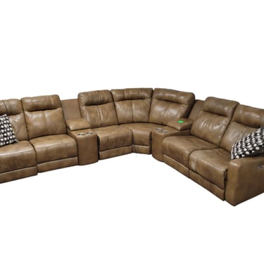 Leather 8-Piece Electric Sectional