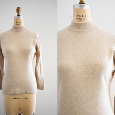 1960s Oatmeal Cashmere Sweater 