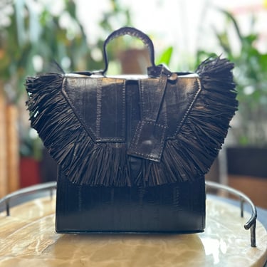 Large TOKS Leather Handbag (Black)