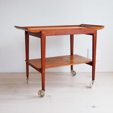 Danish Modern Peter Hvidt and Orla Mølgaard-Nielsen Teak Serving Cart 