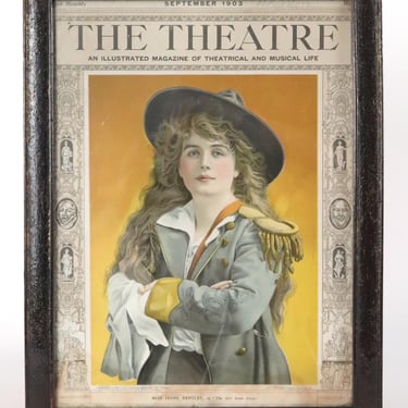 Framed The Theatre September 1903 Irene Bentley Magazine Cover