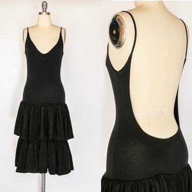1980s Betsey Johnson Punk Label Backless Dress S/XS 