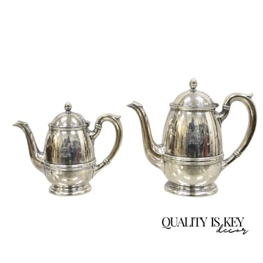 Parker House 1927 Gorham Silver Soldered Silver Plated Coffee Tea Pot 2 Pc Set