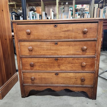 Antique Chest of Drawers with Wood Knobs (2 Available)