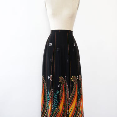 Electric Paisley Maxi Skirt M/L