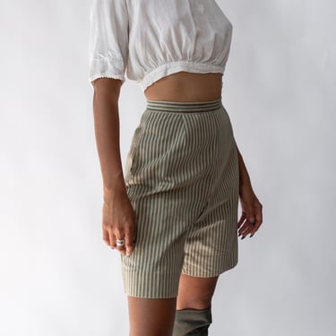 50s Striped Cotton Bermuda Short 