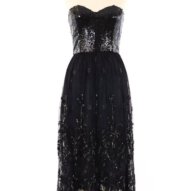 Giorgio di Sant'Angelo Sequin Embellished Strapless Dress