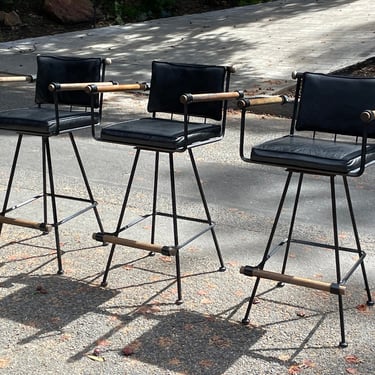 Mid-Century Cleo Baldon Swivel Bar Stools, Set of 3 