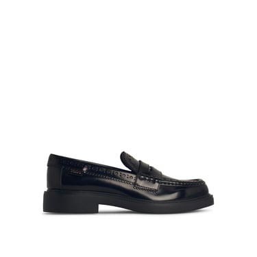 Tod's Black Leather Loafers Women