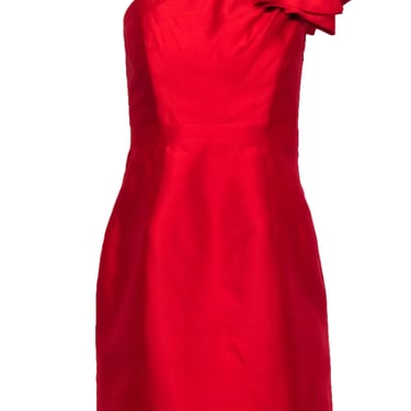 Shoshanna - Red Silk One-shoulder Dress Sz 2