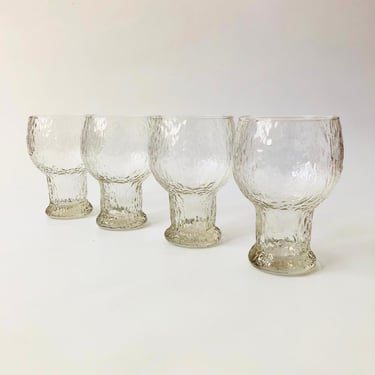 Textured Pedestal Glasses - Set of 4 