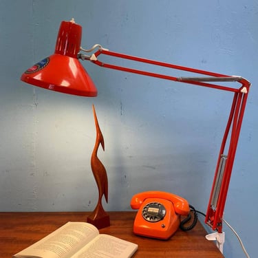 Retro orange desk lamp from the 60s/70s 