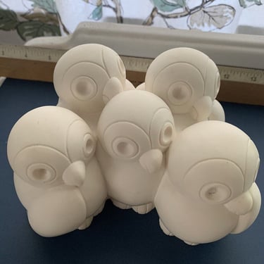 MIDCENTURY MODERN Group Of Alabaster Owls Made In Italy 
