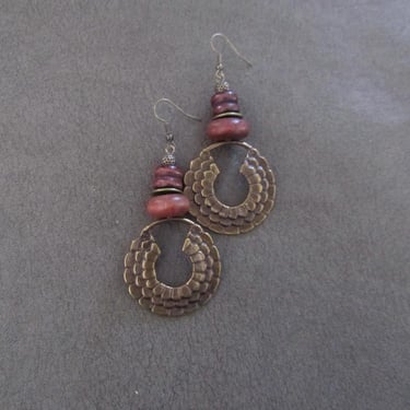 Bronze bohemian earrings 