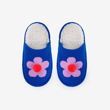 Flower Pom Slide Slippers