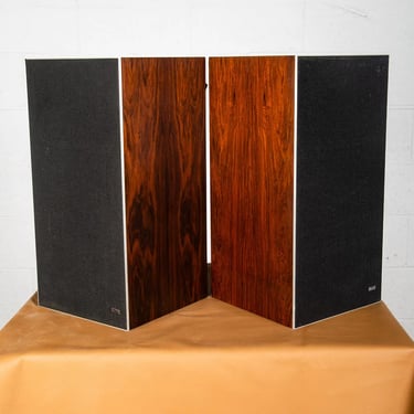 Mid Century Danish Modern Speakers Set Rosewood Bang & Olufsen Beovox 2702 B&O
