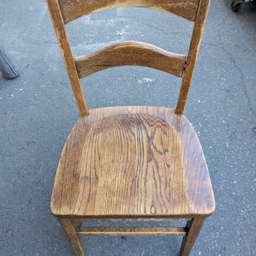 Vintage Ladderback Wood School Chair