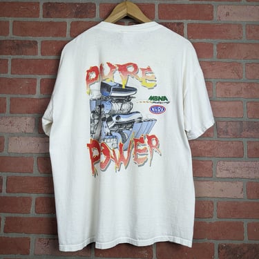 Vintage 90s Double Sided NHRA Power ORIGINAL Racing Tee - Extra Large 