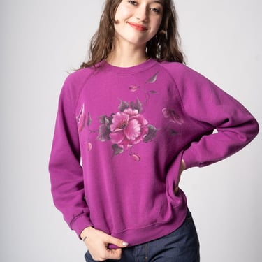 1980’s Magenta Painted Sweatshirt