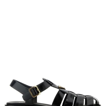 Prada Women Black Leather Sandals