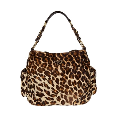Prada Cheetah Print Jumbo Shoulder Bag