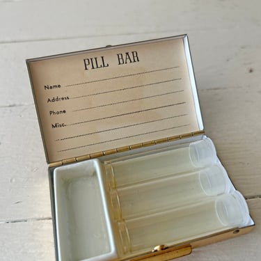 Vintage Floral The Pill Bar With Pill Vials // Vintage Pill Box, Apothecary Box // Perfect Gift 