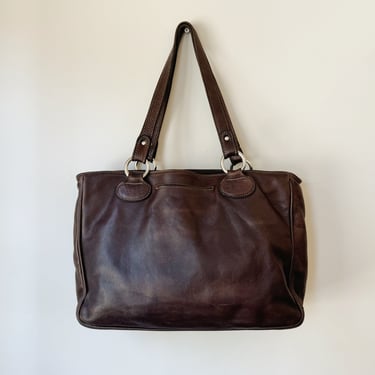 Russet Thick Leather Tote