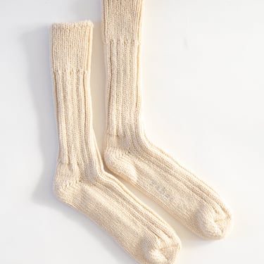 Japanese Organic Cotton Low Gauge Socks in Natural