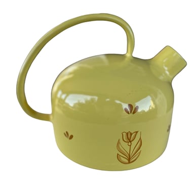 Vintage DRU Holland Yellow Tulip Enamel Tea Pot - Very Rare 