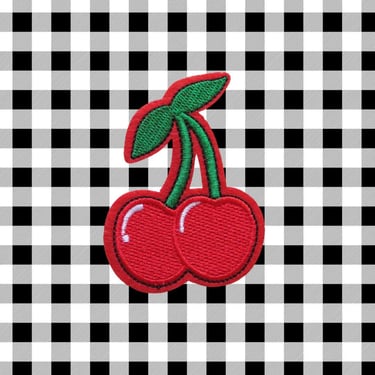 Cherry Patch - Cherries Patches - Retro Vintage Fruit Style Iron On Patch for Crafting Projects Denim Jackets Hats Backpacks 