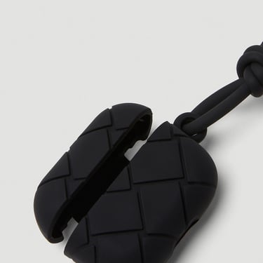 BOTTEGA VENETA Intreccio Airpods Pro Case in Black
