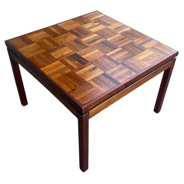 Solid walnut Mid Century Modern Parquet Cocktail Coffee Table