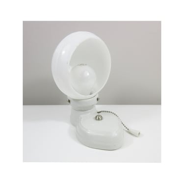 Refurbished Art Deco Porcelain Shaded Wall Sconce with Pull Chain - 1920's 1930's - SINGLE 