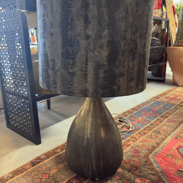 Green Velvet Shade Lamp