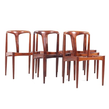 Johannes Andersen Mid Century Rosewood Julian Dining Chairs - Set of 6 - mcm 
