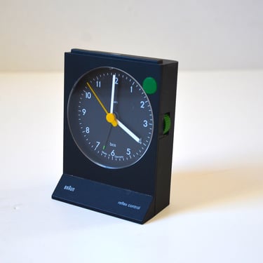 Vintage Braun Reflex Control Analog Travel Alarm Clock with Light, 1980s 