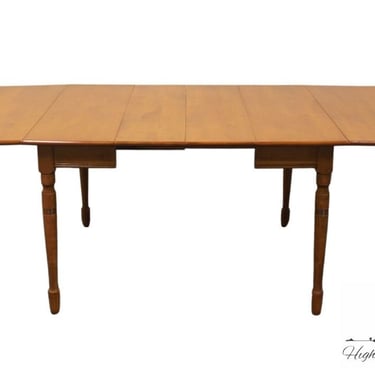 S. BENT BROTHERS Solid Hard Rock Maple Colonial Early American 93" Drop Leaf Dining Table 6757 