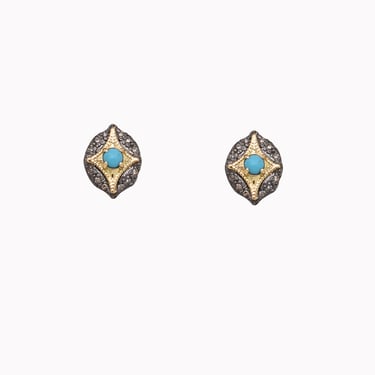Turquoise Crivelli Stud Earrings