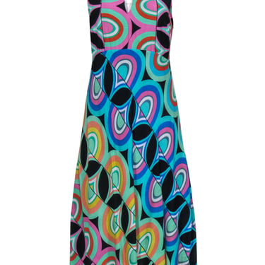 Anthropologie - Multicolor Retro Print Sleeveless Maxi Dress Sz 8