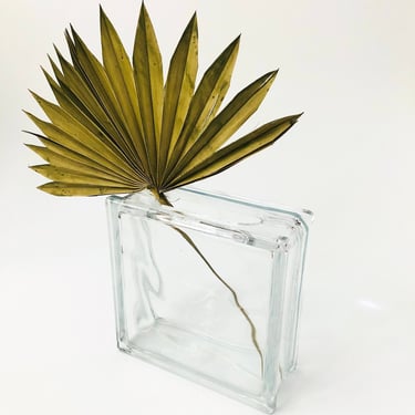 Glass Block Vase 