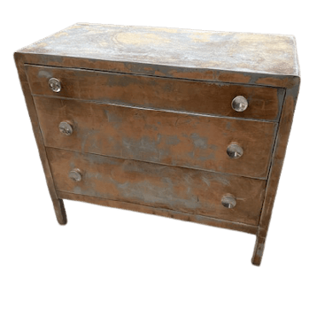 Rare Distressed Metal Dresser