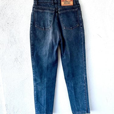 Vintage 80s 90s Bongo High Waisted Jeans 1990s Faded Black Denim 