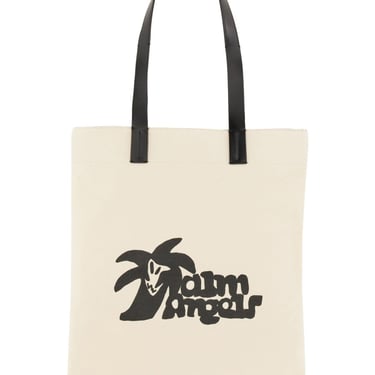 Palm Angels Men Cotton Canvas Shopping Bag