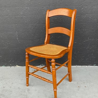 Cane Bottom Wooden Side Chair
