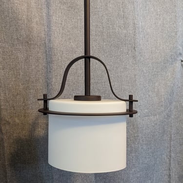 Nuvo Bronze Hanging Light with Frosted Shade